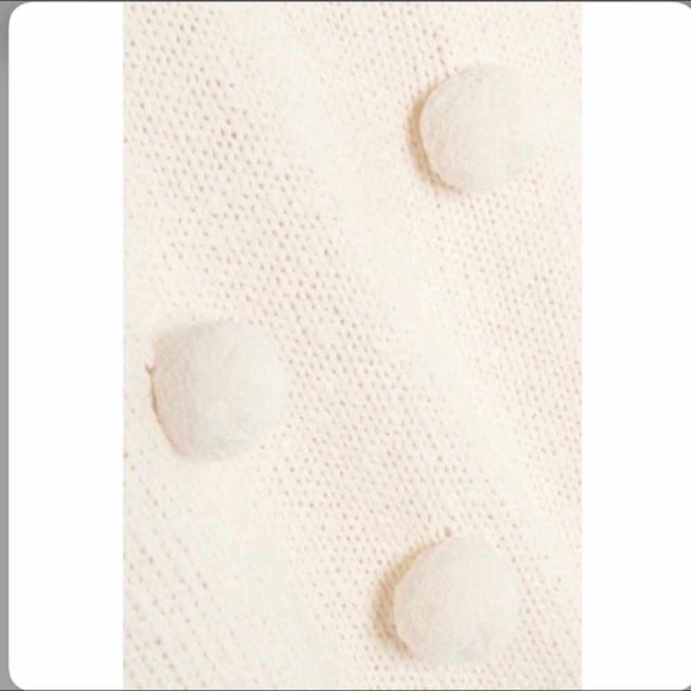 NWT Madewell Cream Pom Pom Sweater - Picture 4 of 4
